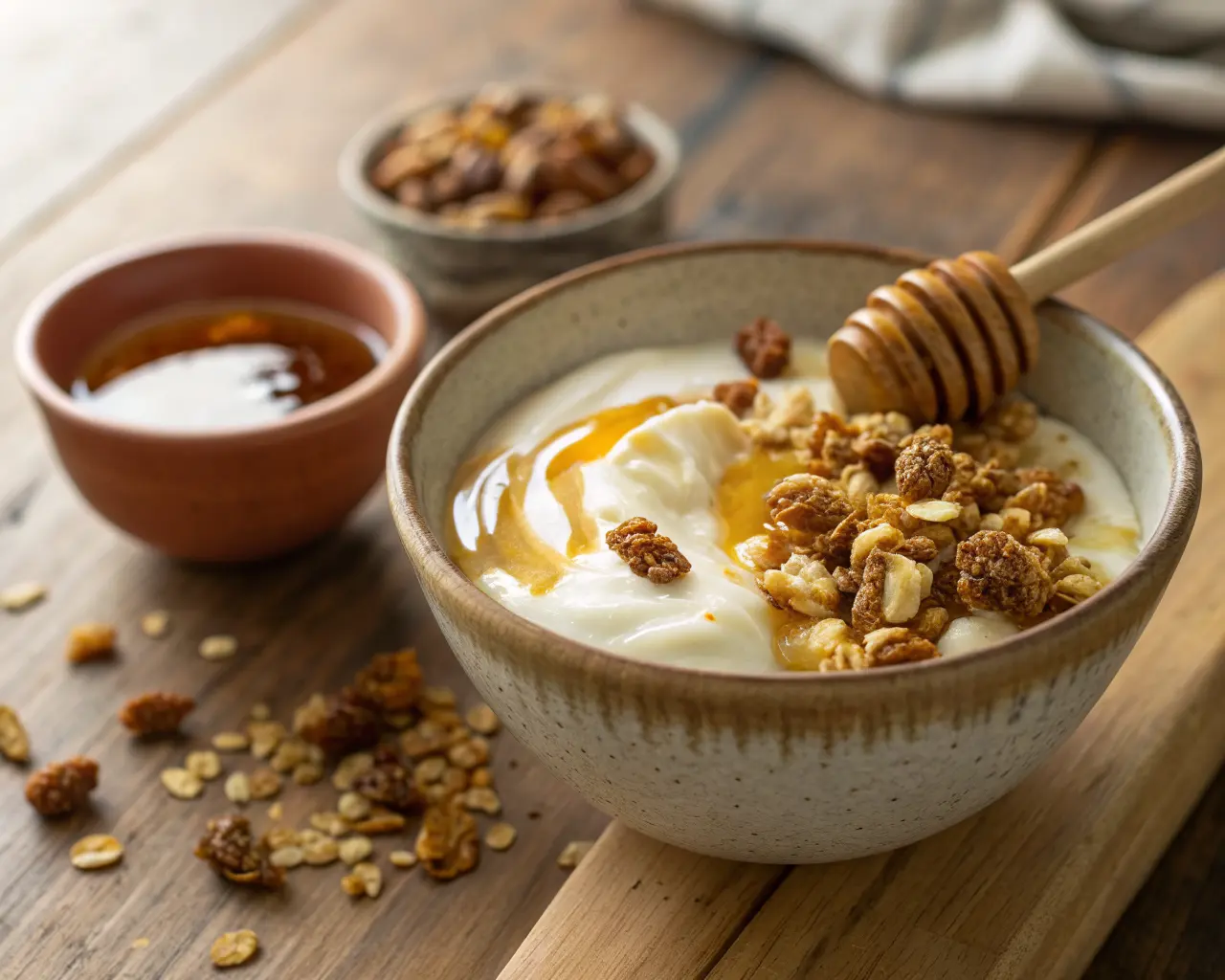 Jogurt s granolou a medem